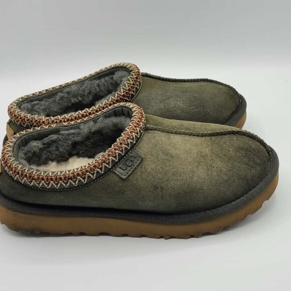 UGG Tasman slippers in Olive Green Suede & Shearling size 8 - Picture 2 of 11